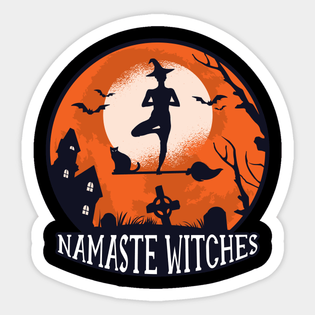 Namaste Witches spooky Halloween Gift for Girls Sticker by Designcompany